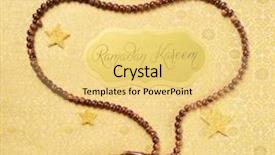  Presentation with plaque - Slide deck enhanced with spirituality template islami - golden plaque with 'ramadan kareem' background and a yellow colored foreground