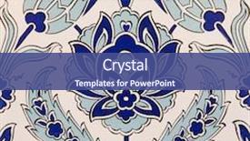  Presentation with artistic - Slides with background islami - turkish artistic wall tile background and a ocean colored foreground