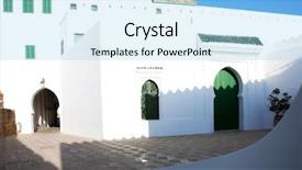  Presentation with islamic architecture - Amazing PPT theme having islamic architecture in asilah morocco backdrop and a  colored foreground