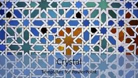  Presentation with islamic culture - Slide set with islamic culture - closeup of a ceramic tile background and a teal colored foreground