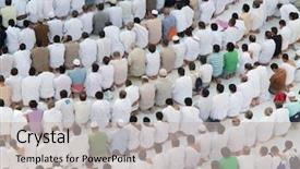  Presentation with islamic culture - Colorful slide deck enhanced with islamic culture - kaaba the holy mosque backdrop and a light gray colored foreground