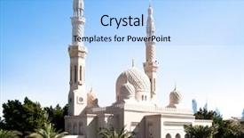  Presentation with islamic culture - Beautiful presentation featuring islamic culture - mosque in abu dhabi united backdrop and a light blue colored foreground