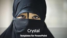  Presentation with islamic culture - Slides enhanced with islamic culture - portrait of a beautiful muslim background and a dark gray colored foreground