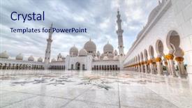  Presentation with islamic culture - Presentation design with islamic culture - sheikh zayed grand mosque background and a light blue colored foreground