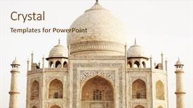  Presentation with agra - Beautiful slide set featuring islamic culture - white marble taj mahal backdrop and a lemonade colored foreground