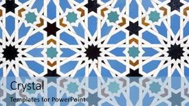  Presentation with ceramic - Colorful slide deck enhanced with islamic decorations - closeup of a ceramic tile backdrop and a light blue colored foreground