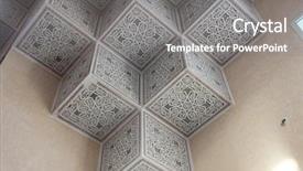  Presentation with ornament - PPT theme featuring islamic decorations - tunisia traditional arabic ornament decorative background and a gray colored foreground