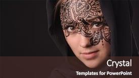  Presentation with arabic woman - Presentation with islamic fashion - arabic style portrait of young background and a  colored foreground