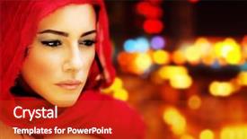  Presentation with arabic woman - Cool new slide deck with islamic fashion - beautiful arabic woman wearing red backdrop and a crimson colored foreground