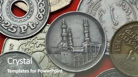  Presentation with cairo - Slide deck enhanced with islamic finance background - coins of egypt al-azhar mosque background and a gray colored foreground