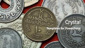  Presentation with islamic finance - Presentation theme having islamic finance background - coins of egypt egyptian 10 background and a tawny brown colored foreground