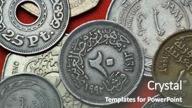  Presentation with islamic finance - PPT theme having islamic finance background - coins of egypt egyptian 20 background and a gray colored foreground