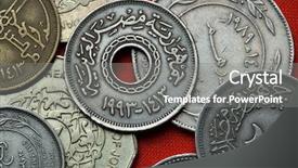  Presentation with islamic finance - Beautiful slides featuring islamic finance background - coins of egypt egyptian 25 backdrop and a gray colored foreground