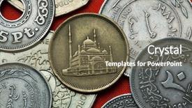  Presentation with egyptian - Colorful theme enhanced with islamic finance background - coins of egypt mosque backdrop and a violet colored foreground