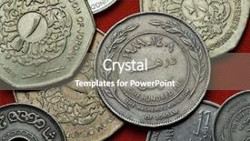  Presentation with islamic finance - PPT layouts featuring islamic finance background - coins of jordan jordanian 100 background and a gray colored foreground