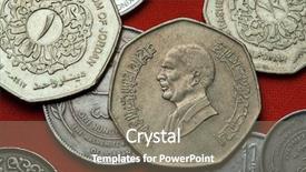  Presentation with islamic finance - Amazing slides having islamic finance background - coins of jordan king hussein backdrop and a gray colored foreground