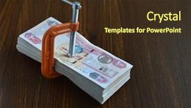  Presentation with islamic finance - PPT theme with islamic finance background - heap of hundred uae dirham background and a tawny brown colored foreground