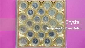  Presentation with uae - Amazing presentation theme having islamic finance background - one uae dirham coins placed backdrop and a mint green colored foreground