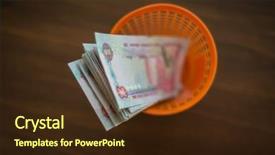  Presentation with islamic finance - Beautiful presentation theme featuring islamic finance background - plenty of hundred uae dirham backdrop and a tawny brown colored foreground