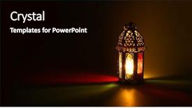  Presentation with islamic greeting eid mubarak cards - Beautiful PPT theme featuring islamic greeting eid mubarak cards backdrop and a black colored foreground