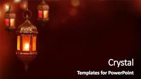  Presentation with muslim - Amazing PPT theme having islamic greeting eid mubarak cards backdrop and a black colored foreground