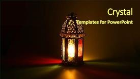  Presentation with islamic greeting eid mubarak cards - PPT theme with islamic greeting eid mubarak cards background and a wine colored foreground