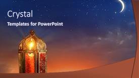  Presentation with islamic greeting eid mubarak cards - Audience pleasing PPT theme consisting of islamic-greeting-eid-mubarak-cards backdrop and a navy blue colored foreground