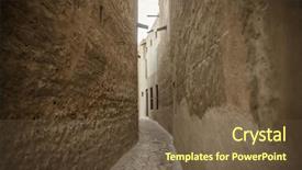  Presentation with architecture old - Cool new presentation design with islamic heritage - narrow passage of an old backdrop and a tawny brown colored foreground