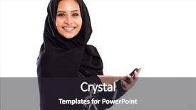  Presentation with eastern - PPT layouts having islamic hijab women - attractive middle eastern woman background and a dark gray colored foreground