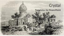  Presentation with persia - Audience pleasing PPT layouts consisting of islamic history - antique illustration of iman zade backdrop and a soft green colored foreground