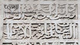  Presentation with islamic art - Presentation theme consisting of islamic history - arabic ornamentical pattern marble fragment background and a  colored foreground