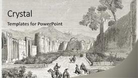  Presentation with tour - Cool new theme with islamic history - kashan old view persia created backdrop and a light gray colored foreground