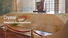  Presentation with turkey - PPT layouts with islamic history - mustafa kemal ataturk mausoleum background and a coral colored foreground
