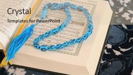  Presentation with islamic law - Slide deck featuring islamic law - holy koran background and a lemonade colored foreground