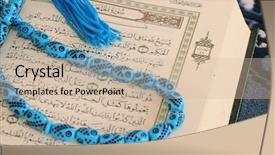  Presentation with islamic law - Cool new theme with islamic law - holy koran backdrop and a soft green colored foreground
