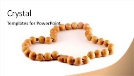  Presentation with islamic law - PPT layouts featuring islamic law - wooden rosary background and a white colored foreground