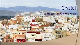  Presentation with religion islam - Amazing slide deck having islamic saint - aerial view of moulay idriss backdrop and a  colored foreground