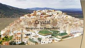  Presentation with religion islam - Audience pleasing slide deck consisting of islamic saint - aerial view of moulay idriss backdrop and a coral colored foreground