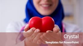  Presentation with islamic - Amazing slide set having islamic saint - arab female doctor working backdrop and a  colored foreground