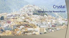  Presentation with religion islam - PPT layouts with islamic saint - moulay idriss is the most background and a sky blue colored foreground