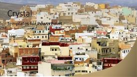  Presentation with religion islam - Colorful slides enhanced with islamic saint - moulay idriss the holy town backdrop and a coral colored foreground