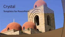  Presentation with islamic architecture - Audience pleasing theme consisting of islamic saint - san giovanni degli eremiti arab backdrop and a  colored foreground