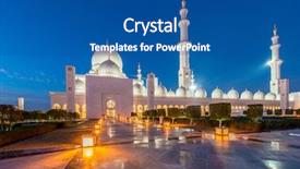  Presentation with zayed - PPT layouts enhanced with islamic saint - sheikh zayed mosque in abu background and a ocean colored foreground