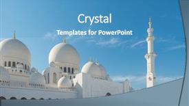  Presentation with abu dhabi - Slides having islamic saint - sheikh zayed mosque in abu background and a  colored foreground
