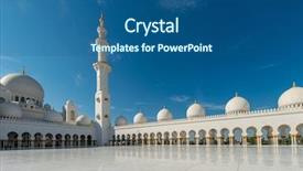  Presentation with abu dhabi - Cool new slide set with islamic saint - sheikh zayed mosque in abu backdrop and a  colored foreground