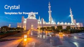  Presentation with zayed - Audience pleasing presentation design consisting of islamic saint - sheikh zayed mosque in abu backdrop and a  colored foreground
