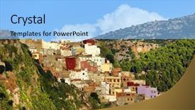  Presentation with religion islam - Amazing PPT layouts having islamic saint - view of moulay idriss backdrop and a light blue colored foreground