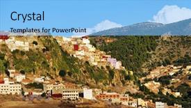  Presentation with religion islam - Beautiful theme featuring islamic saint - view of moulay idriss backdrop and a light blue colored foreground