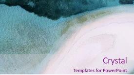  Presentation with panoramic - Amazing PPT theme having island and empty white sandy backdrop and a sky blue colored foreground