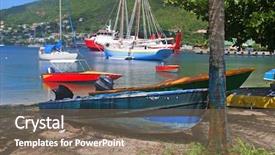  Presentation with boats electronics - Slides having island close to st vincent background and a  colored foreground
